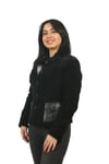Kadın Gerçek Deri Klasik Luxury Kışlık Mont Siyah BK-796-18548 FA2