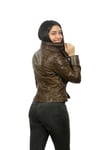 Kadın Gerçek Deri Klasik Luxury Mont  Yazılı Haki BK-1305-19352 FA2