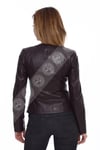 Women's Genuine Leather Classic Coat Claret Red BK-925-18579