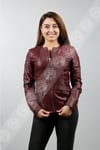 Women's Genuine Leather Classic Jacket Oversize Brown BK-806-17559