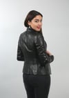 Kadın Gerçek Deri Klasik Mont Slim Fit Streç Siyah BK-805-17594 FA1