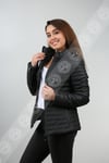 Kadın Gerçek Deri Şişme Kışlık Mont Lacivert BK-738-17394