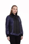 Kadın Gerçek Deri Spor Ceket Oversize Su geçirmez Kumaş  Siyah-Parliament BK-1547A-19711 FA2
