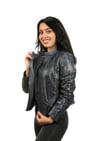 Kadın Gerçek Deri Spor Luxury Mont Komple  Siyah BK-382-18670 FA2