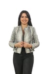 Kadın Gerçek Deri Spor Luxury Mont Kopmle  Beyaz BK-382-19378 FA2