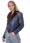 Kadın Gerçek Deri Spor Luxury Mont Lacivert BK-1355-19479 FA4