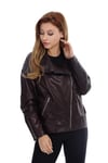 Kadın Gerçek Deri Spor Mont Oversize Haki BK-1440-19653 FA2