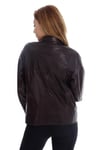 Kadın Gerçek Deri Spor Mont Oversize Haki BK-1440-19653 FA2