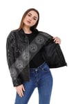 Kadın Gerçek Deri Spor Oversize Mont Siyah BK-1612-20077 FA5