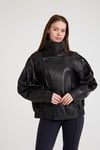 Oversize Bayan Deri Ceket (Kısa) – VB-22-BK-2847-24114