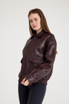 Oversize Bayan Deri Ceket – VB-18-BK-2854-24177