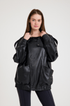 Oversize Bayan Deri Ceket – VB-20-BK-2847-24116