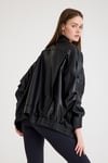 Oversize Bayan Deri Ceket – VB-20-BK-2847-24116