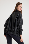 Oversize Bayan Deri Ceket – VB-20-BK-2847-24116