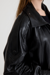 Oversize Bayan Deri Ceket – VB-20-BK-2847-24116