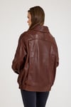 Oversize Bayan Deri Ceket – VB-21-BK-2847-24119