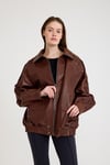 Oversize Bayan Deri Ceket – VB-21-BK-2847-24119