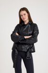 Oversize Bayan Deri Ceket – VB-23-BK-2143-22609