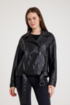 Oversize Bayan Deri Ceket – VB-23-BK-2143-22609