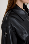 Oversize Bayan Deri Ceket – VB-23-BK-2143-22609