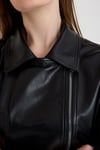 Oversize Bayan Deri Ceket – VB-23-BK-2143-22609