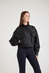 Oversize Bayan Deri Ceket – VB-24-BK-2797-24023