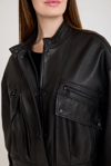 Oversize Bayan Deri Ceket – VB-24-BK-2797-24023