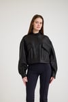 Oversize Bayan Deri Ceket – VB-24-BK-2797-24023