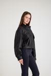 Oversize Bayan Deri Ceket – VB-24-BK-2797-24023