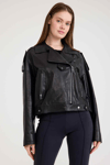 Oversize Bayan Deri Ceket – VB-3 BK-2497 - 23371