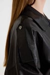 Oversize Bayan Deri Ceket – VB-3 BK-2497 - 23371