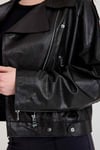 Oversize Bayan Deri Ceket – VB-3 BK-2497 - 23371
