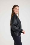 Oversize Bayan Deri Ceket – VB-5 BK-2785 - 24038