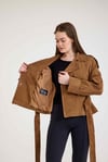 Oversize Bayan Süet Deri Ceket – VB-2 BK-2791 - 24027