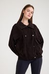 Oversize Bayan Süet Deri Ceket – VB-9-BK-2858-24126