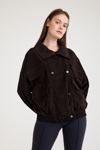 Oversize Bayan Süet Deri Ceket – VB-9-BK-2858-24126