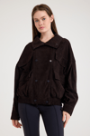 Oversize Bayan Süet Deri Ceket – VB-9-BK-2858-24126