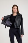 Oversize Biker Bayan Deri Ceket – VB-8 BK-2518 - 23350