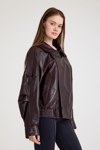 Oversize Kısa Bayan Deri Ceket – VB-14-BK-2847-24115