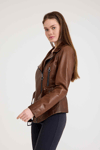 Regular Biker Bayan Deri Ceket – VB-7 BK-1653 - 20303