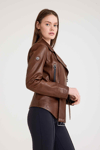 Regular Biker Bayan Deri Ceket – VB-7 BK-1653 - 20303
