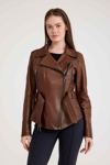Regular Biker Bayan Deri Ceket – VB-7 BK-1653 - 20303