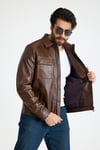 Reguler Erkek Deri̇ Ceket  – E23-K-2323-23008