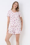 Bianca Charm Kısakol Şortlu Yeşil Pijama Takımı