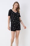 Bianca Charm Kısakol Şortlu Yeşil Pijama Takımı