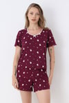 Bianca Charm Kısakol Şortlu Yeşil Pijama Takımı