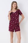 Bianca Charm Kısakol Şortlu Yeşil Pijama Takımı