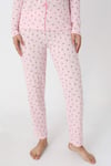 Catherine Basic Uzunkol %100 Pamuk Kadın Pembe Pijama Takımı