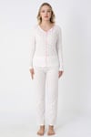 Catherine Basic Uzunkol %100 Pamuk Kadın Pembe Pijama Takımı