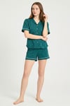 Clara Dreams Bambu Düğmeli Kısakol Şortlu Kadın Pijama Takımı